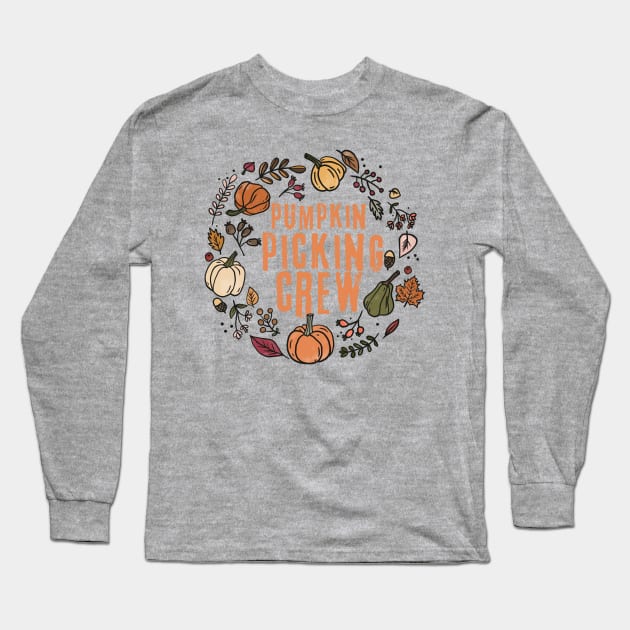 Pumpkin Picking Crew Halloween Long Sleeve T-Shirt by Teewyld